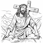 Inspiring Jesus on the Cross Coloring Pages 2
