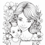 Inspiring Mother & Daughter Mother's Day Coloring Sheets 1