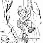 Intense Camping Rock Climbing Coloring Pages 1
