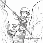 Intense Camping Rock Climbing Coloring Pages 2