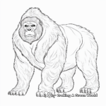 Intense Gorilla Coloring Pages 3