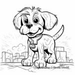 Intense Guard Dog in Action Coloring Pages 1