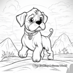 Intense Guard Dog in Action Coloring Pages 2