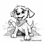 Intense Guard Dog in Action Coloring Pages 3