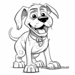 Intense Guard Dog in Action Coloring Pages 4