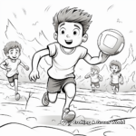 Intense Volleyball Match Coloring Pages 1