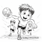 Intense Volleyball Match Coloring Pages 4