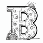 Interactive 'B' for Ball Coloring Pages 2