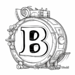 Interactive 'B' for Ball Coloring Pages 4