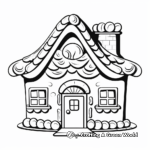 Interactive DIY Gingerbread House Coloring Cutout Pages 1