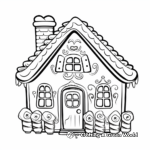 Interactive DIY Gingerbread House Coloring Cutout Pages 2