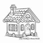 Interactive DIY Gingerbread House Coloring Cutout Pages 3