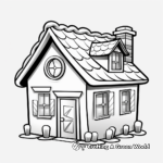 Interactive DIY Gingerbread House Coloring Cutout Pages 4