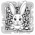 Interactive Easter Bunny Maze Coloring Pages 2