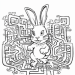 Interactive Easter Bunny Maze Coloring Pages 4