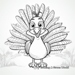 Interactive Happy Turkey With 'I’m Thankful For' Bubble Coloring Pages 2