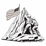 Interactive Iwo Jima Memorial Coloring Page 3