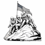 Interactive Iwo Jima Memorial Coloring Page 4