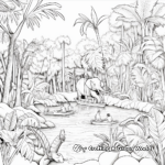 Interactive Jungle Scene for Children's Coloring 3