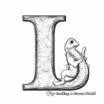 Interactive Letter L Lizard Coloring Pages for Kids 2