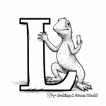 Interactive Letter L Lizard Coloring Pages for Kids 3