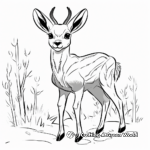 Interesting Antelope Coloring Pages 1