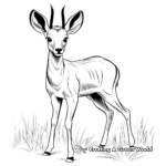 Interesting Antelope Coloring Pages 4