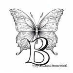 Interesting 'B' for Butterfly Coloring Pages 4