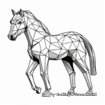 Interesting Geometric Horse Coloring Pages 1