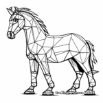 Interesting Geometric Horse Coloring Pages 2