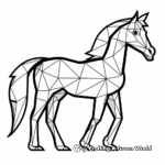 Interesting Geometric Horse Coloring Pages 3