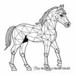 Interesting Geometric Horse Coloring Pages 4