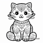 Interesting Gingerbread Cat Coloring Pages 1