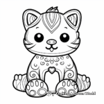 Interesting Gingerbread Cat Coloring Pages 4