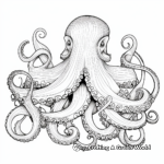 Intricate Abstract Octopus Coloring Pages for Adults 2