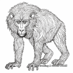 Intricate Adult Baboon Coloring Pages 1