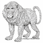 Intricate Adult Baboon Coloring Pages 2