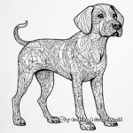 Intricate Adult German Shorthaired Pointer Coloring Pages 1