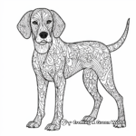 Intricate Adult German Shorthaired Pointer Coloring Pages 2