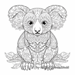 Intricate Adult Koala Coloring Pages 1