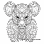 Intricate Adult Koala Coloring Pages 2