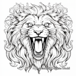 Intricate Adult Roaring Lion Coloring Pages 1