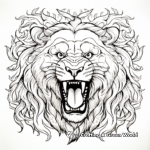 Intricate Adult Roaring Lion Coloring Pages 2