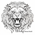 Intricate Adult Roaring Lion Coloring Pages 3