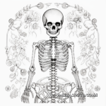 Intricate Anatomy Skeleton Coloring Pages 1