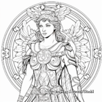 Intricate Athena Goddess of Wisdom Coloring Pages 4