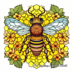Intricate Bee and Honeycomb Coloring Pages 1
