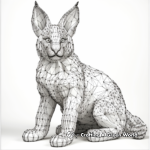 Intricate Caracal Lynx Coloring Pages 4
