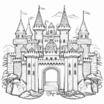 Intricate Castle Gates Coloring Pages 2