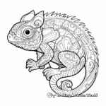 Intricate Chameleon Coloring Pages 1